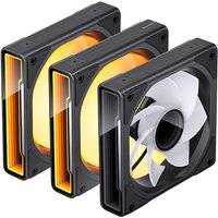 Ventoinha Jonsbo ZK-120BR ARGB Reversed PWM Preto - 120mm (3PACK)