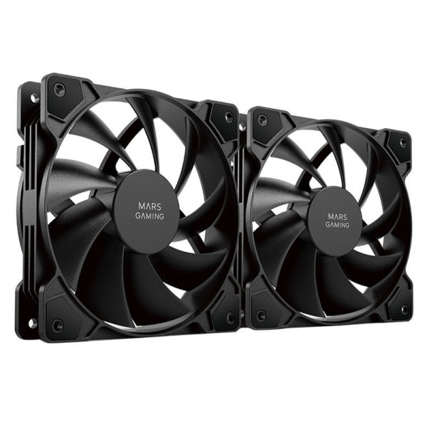 Ventoinha MARS GAMING MF-PROX2 DUAL FAN KIT, 2X120MM ULTRASILENT FDB BEARING, ANTIVIBRATION, WHITE