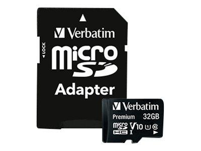 VERBATIM MICRO SDHC 32GB CLASS 10 C/ADAPTADOR