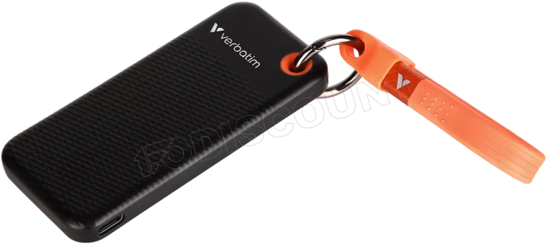 Verbatim Pocket SSD - 128GB - USB 3.2 Gen 2 - Schwarz / Orange