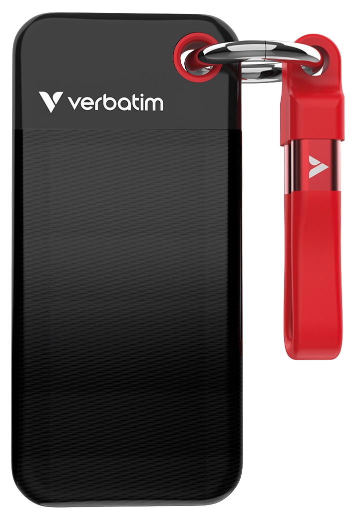 Verbatim Pocket SSD - 1TB - USB 3.2 Gen 2 - Black/Red