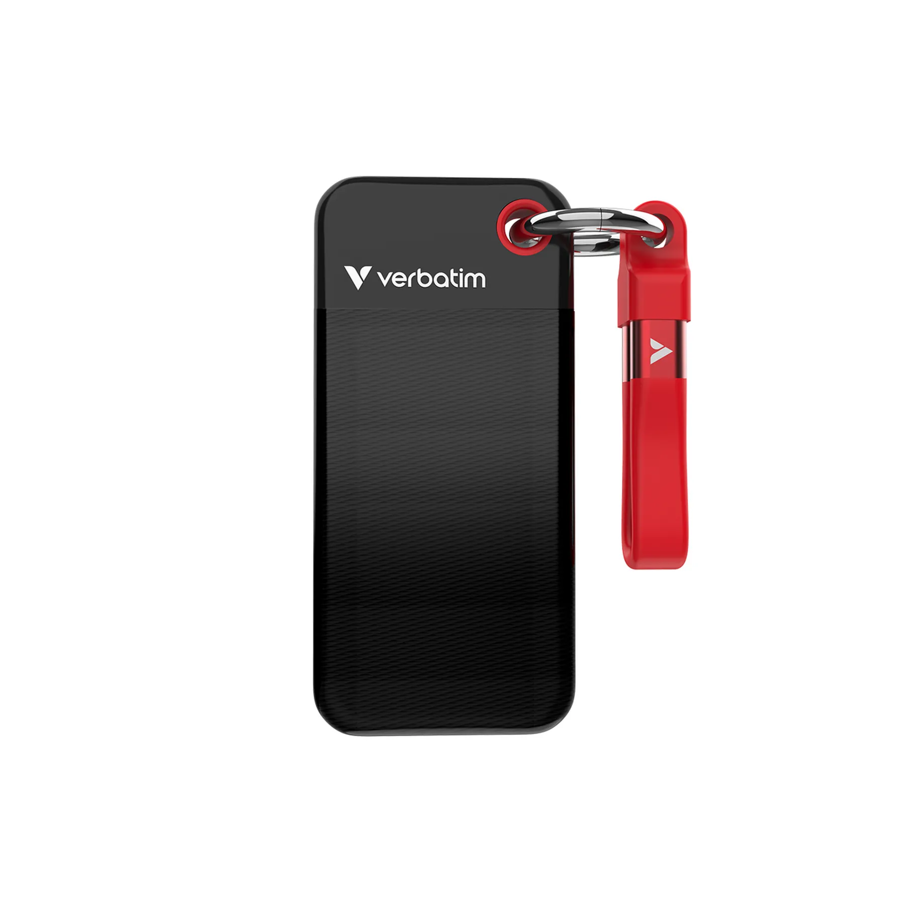 Verbatim Pocket SSD - 256GB - USB 3.2 Gen 2 - Schwarz / Rot