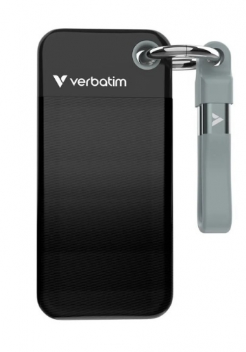 Verbatim Pocket SSD - 256GB - USB 3.2 Gen 2 - Schwarz / Grau