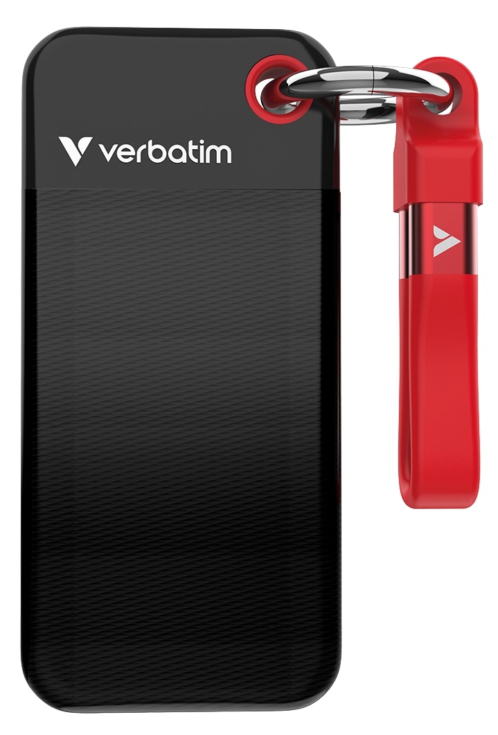 Verbatim Pocket SSD - 2TB - USB 3.2 Gen 2 - Black/Red