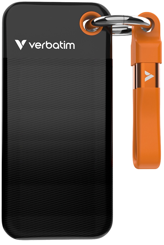 Verbatim Pocket SSD - 2TB - USB 3.2 Gen 2 - Black/Orange