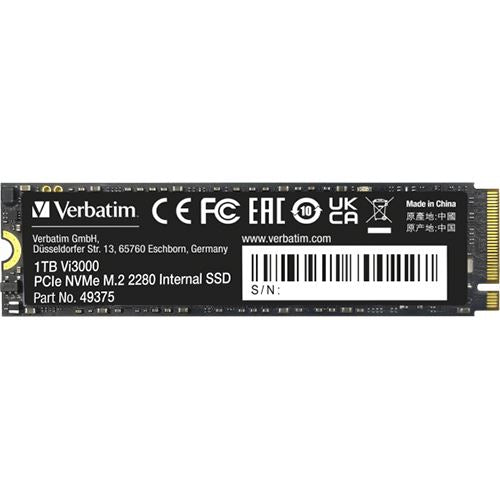 VERBATIM SSD VI3000 1TB PCIE NVME M.2 (3000MBS)