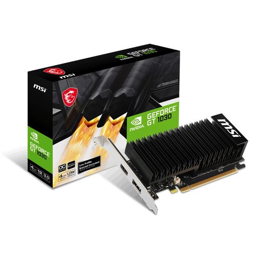 VGA MSI GT 1030 4GHD4 LP OC,NV,GT1030,4GB,DDR4,64BIT,DP+HDMI,DISIPADOR (DISE&Ntilde;O LOW PROFILE+BRACKET) - 1385525