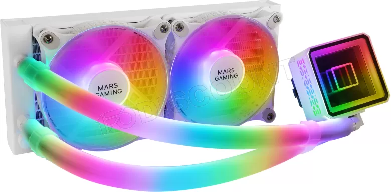 Water Cooler CPU MLULTRA240W ARGB 120mm (Branco) - MARS-GAMING
