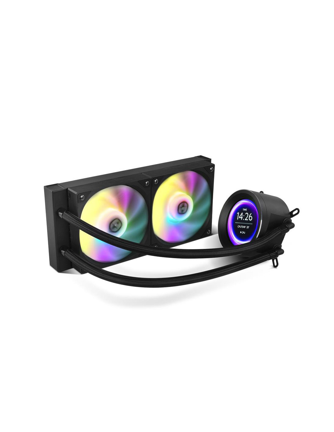 Water Cooler CPU Nox Hummer X-240 LCD RGB All-In-One Preto