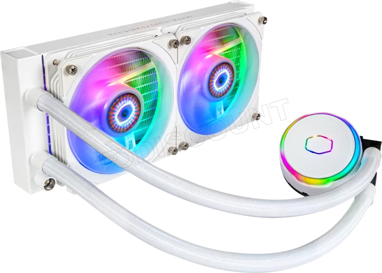 Water Cooler MasterLiquid PL240 Flux ARGB Liquid (Branco) - COOLER-MASTER
