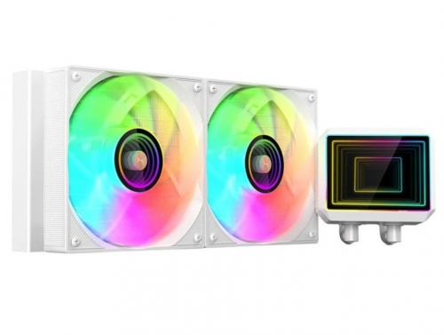 WATERCOOLING MARS GAMING ML-TWO240 ARGB INFINITY 450W TDP COPPER-CORE WHITE MLTWO240W