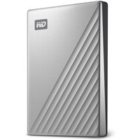 WD My Passport Ultra WDBC3C0020BSL - Disco rígido - encriptado - 2 TB - externa (portátil) - USB 3.0 (USB C conector) - 256-bits AES - prata