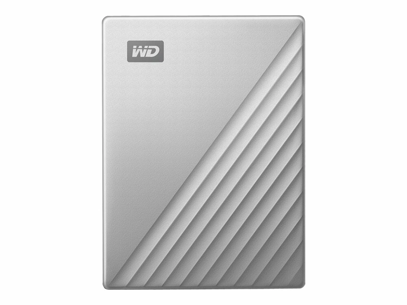 WD My Passport Ultra WDBFTM0040BSL - Disco rígido - encriptado - 4 TB - externa (portátil) - USB 3.0 (USB C conector) - 256-bits AES - prata