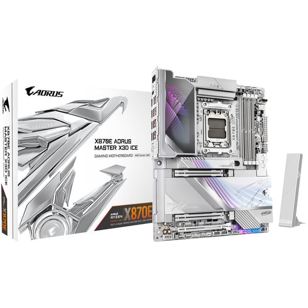 X870E AORUS MASTER X3D ICE socket AM5 moederbord