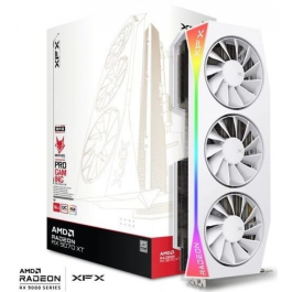XFX Mercury AMD Radeon RX 9070 XT OC White Gaming Edition - Videokaart