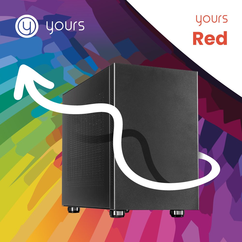 YOURS RED | Intel Core i5-14400 | 16GB | 1TB | HDMI | W11 Professional | Small Form Factor Behuzing
