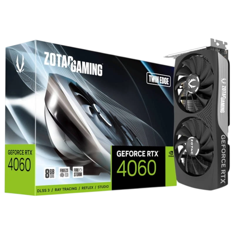 Zotac Gaming GeForce NVIDIA RTX 4060 Twin Edge 8GB GDDR6 Preto - Sem Selo