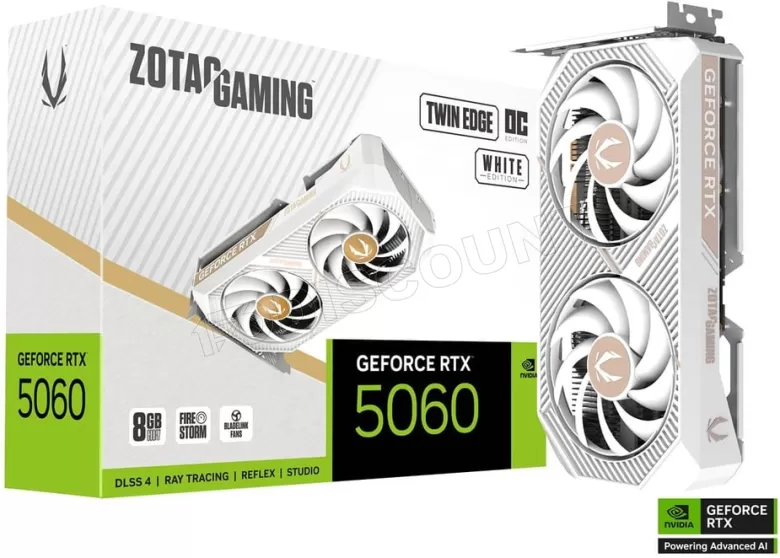 ZOTAC GeForce RTX 5060 Twin Edge OC White - 8GB GDDR7 RAM - Grafikkarte